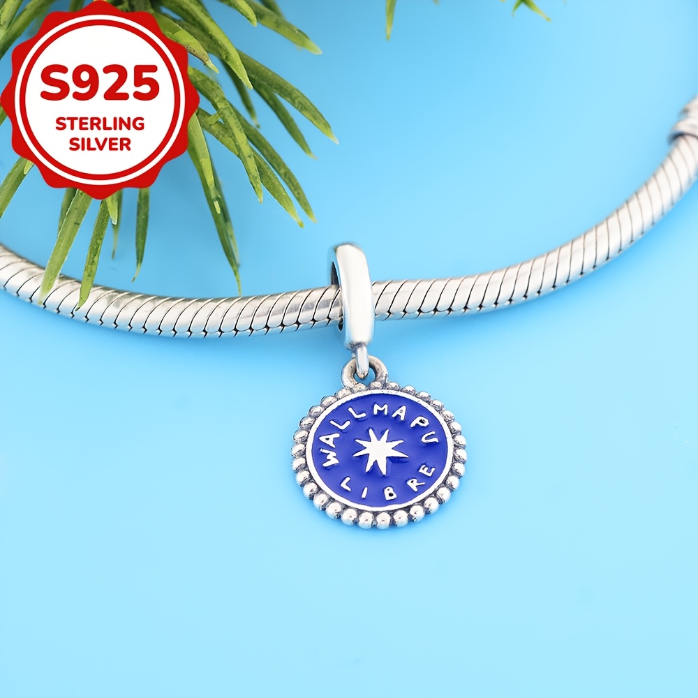 925 Sterling Silver Compass Bead Bracelet, Gift for Loved Ones
